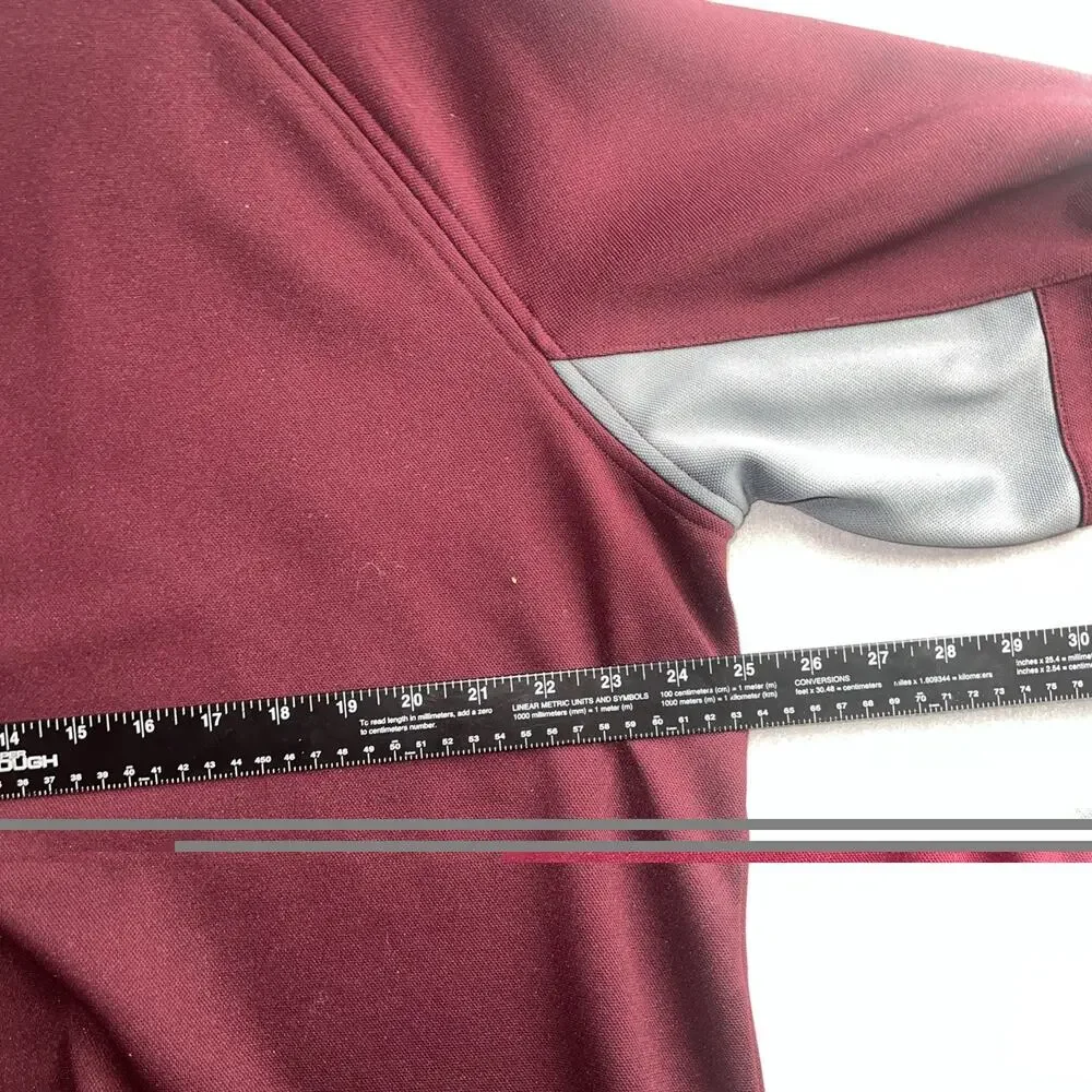 Adidas‎ Men's Long Sleeve Sun Warriors Baseball Jersey Burgundy XL